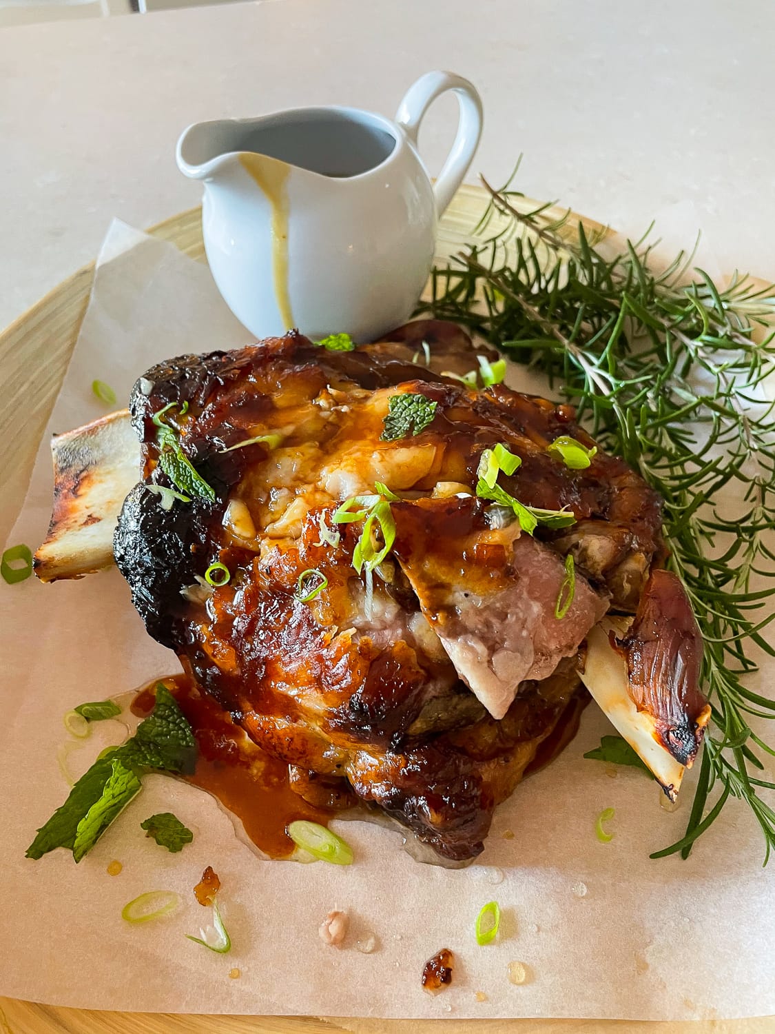 Slow Roast Lamb with Caramalised Onions