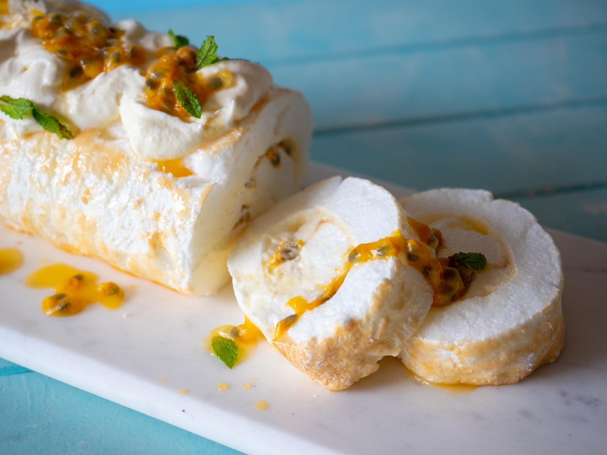 A pavlova roll or roulade, has all the hallmarks of a traditional pavlova, takes a fraction of the time to bake, just 14 minutes. Add a slather of cream and your fruit of choice, and pop in the...