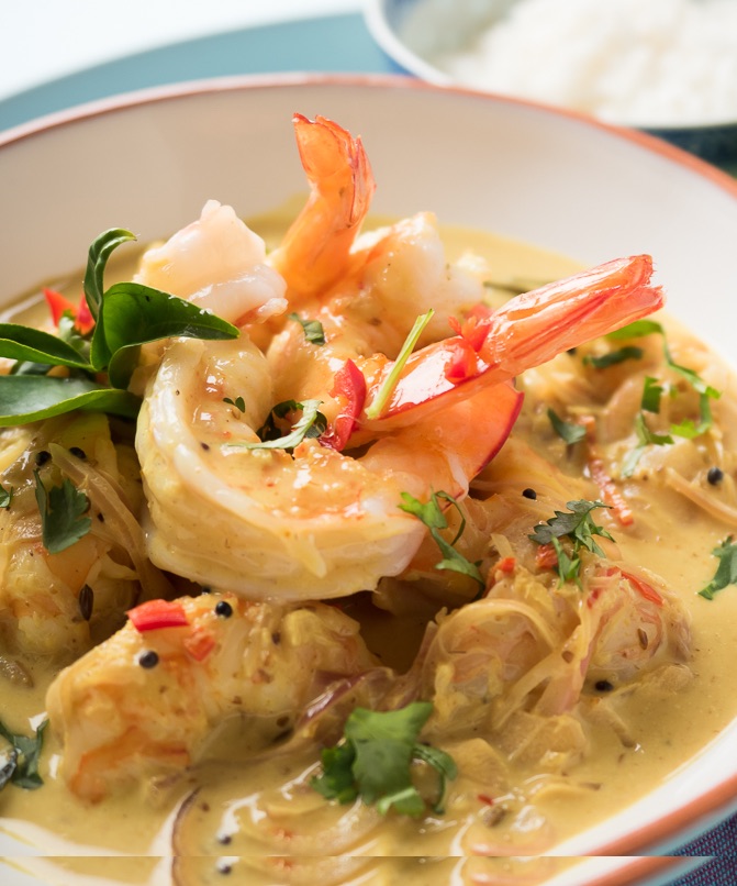 This quick prawn curry is the perfect blend of spicy, fresh and creamy. And it takes minutes to make - just a matter of mixing together some fresh and dried spices, then a quick saute, add the...